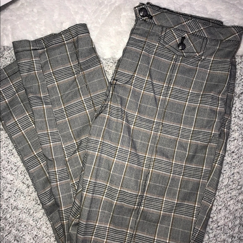 Free People plaid pants